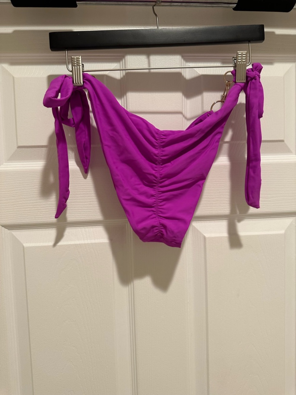 Women's Magenta Tie-Side Bikini Bottom